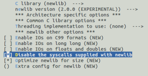 C library config