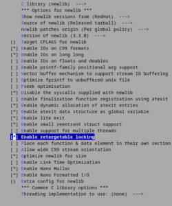 New lib nano configuration options